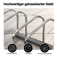 Toboli Rastrelliera per 6 biciclette Portabici in acciaio zincato per interno ed esterno Supporti