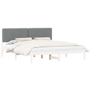 Letto matrimoniale | Letto per adulti | Letto con Testiera Rivestita Grigio chiaro 180 x 200 cm