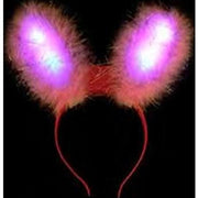 Trade Shop - Cerchietto Orecchie Coniglio Cerchietto Frontino Luminoso Led Ferma Capelli -