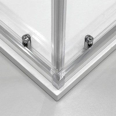 Box doccia angolare 80x120 cm doppio scorrevole vetro trasparente  Tay