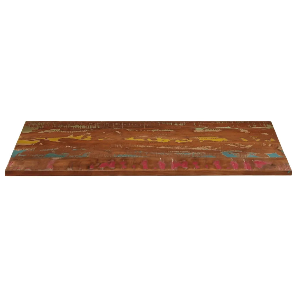 Piano Tavolo 140x60x2,5 cm Rettangolare in Massello di Recupero
