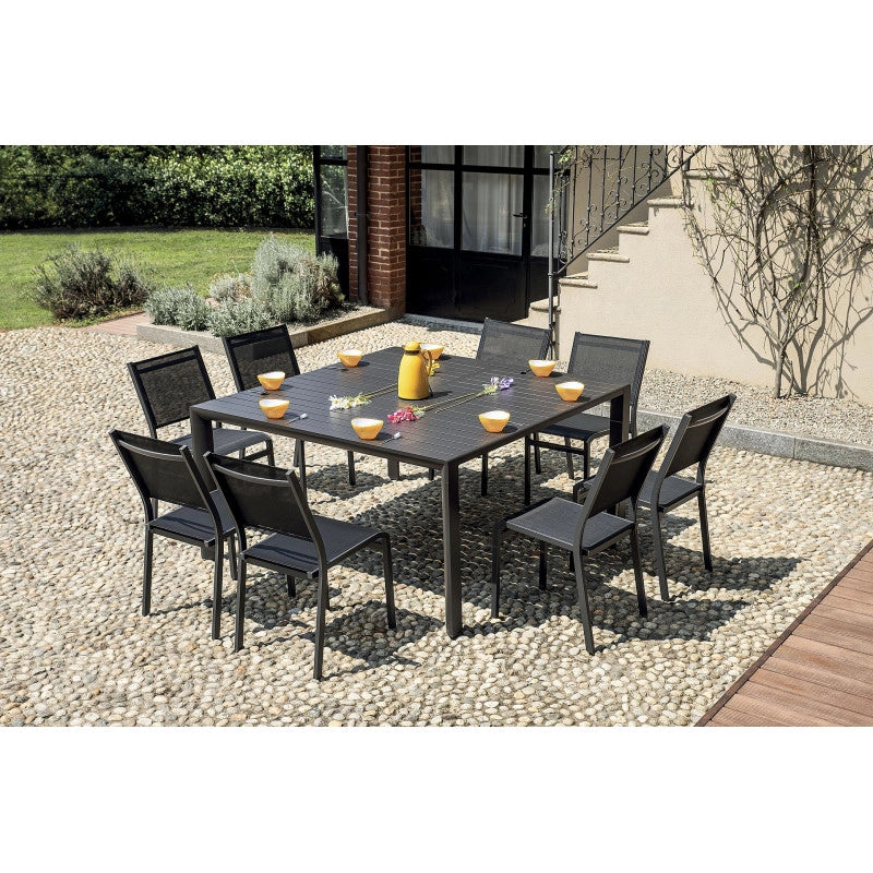 Tavolo Giacinto 100/150X150 Antracite - Gambe Scorrevoli Moia