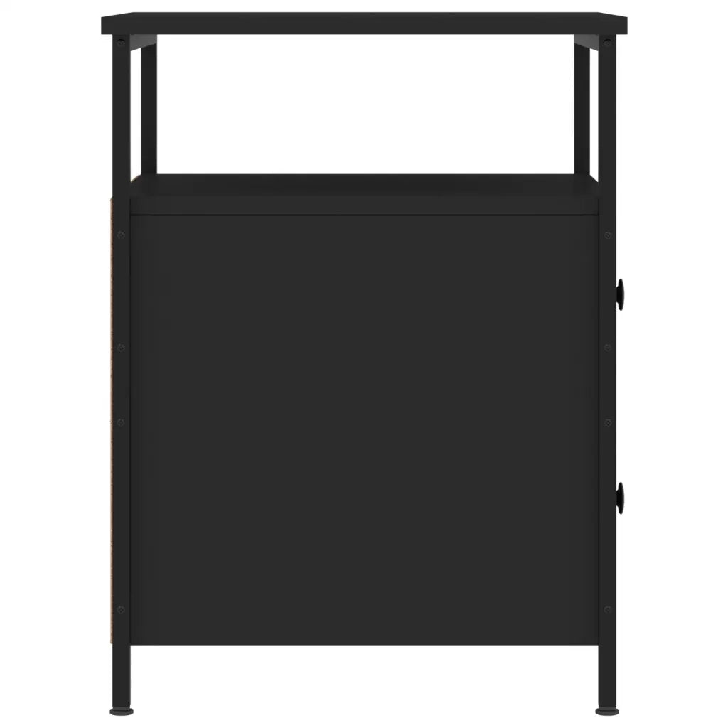 Comodino Nero 44x45x60 cm in Legno Multistrato 826003