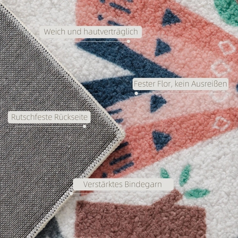 Tappeto stradale multicolore in poliestere 160 x 120 cm