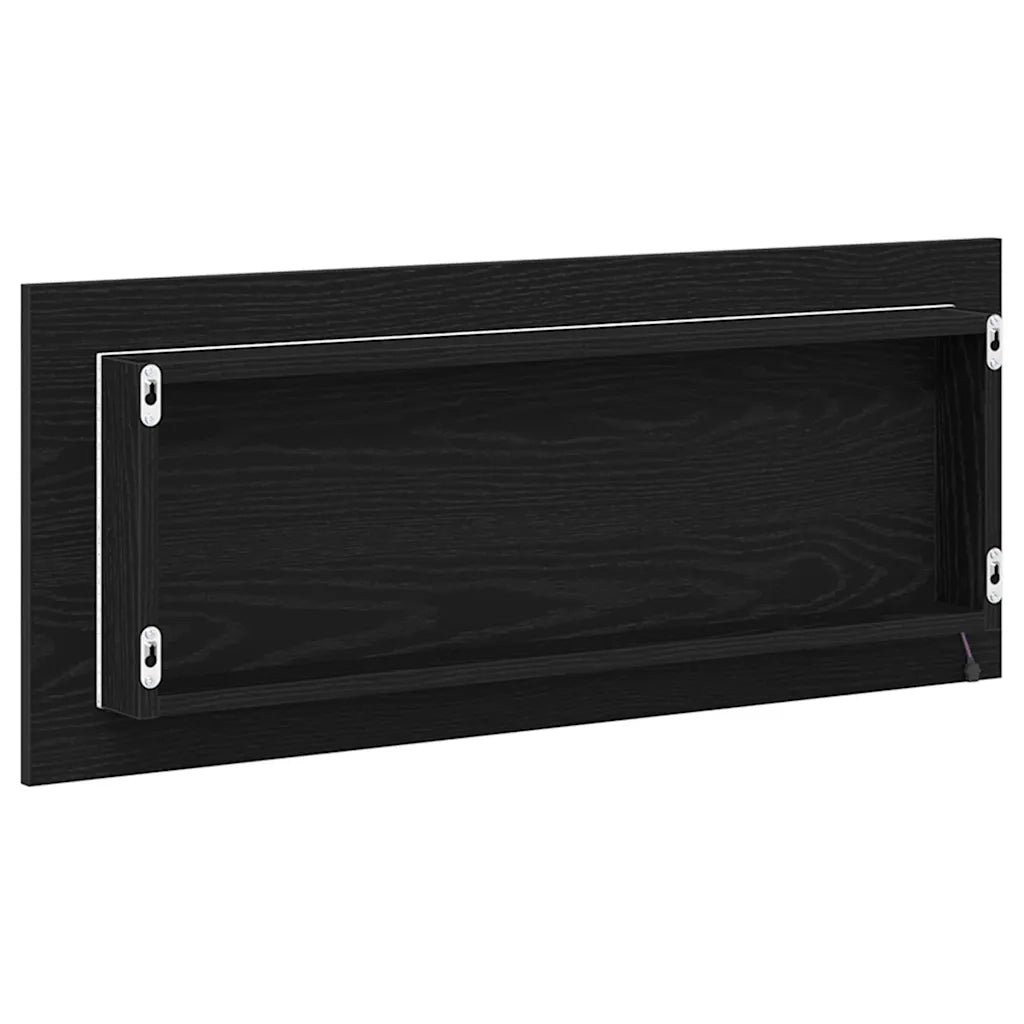 Specchio-Specchio Decorativo Rovere Nero 90 x 8,5 x 37 cm Legno multistrato