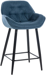 Sgabello da bar Gibson blu,Tessuto