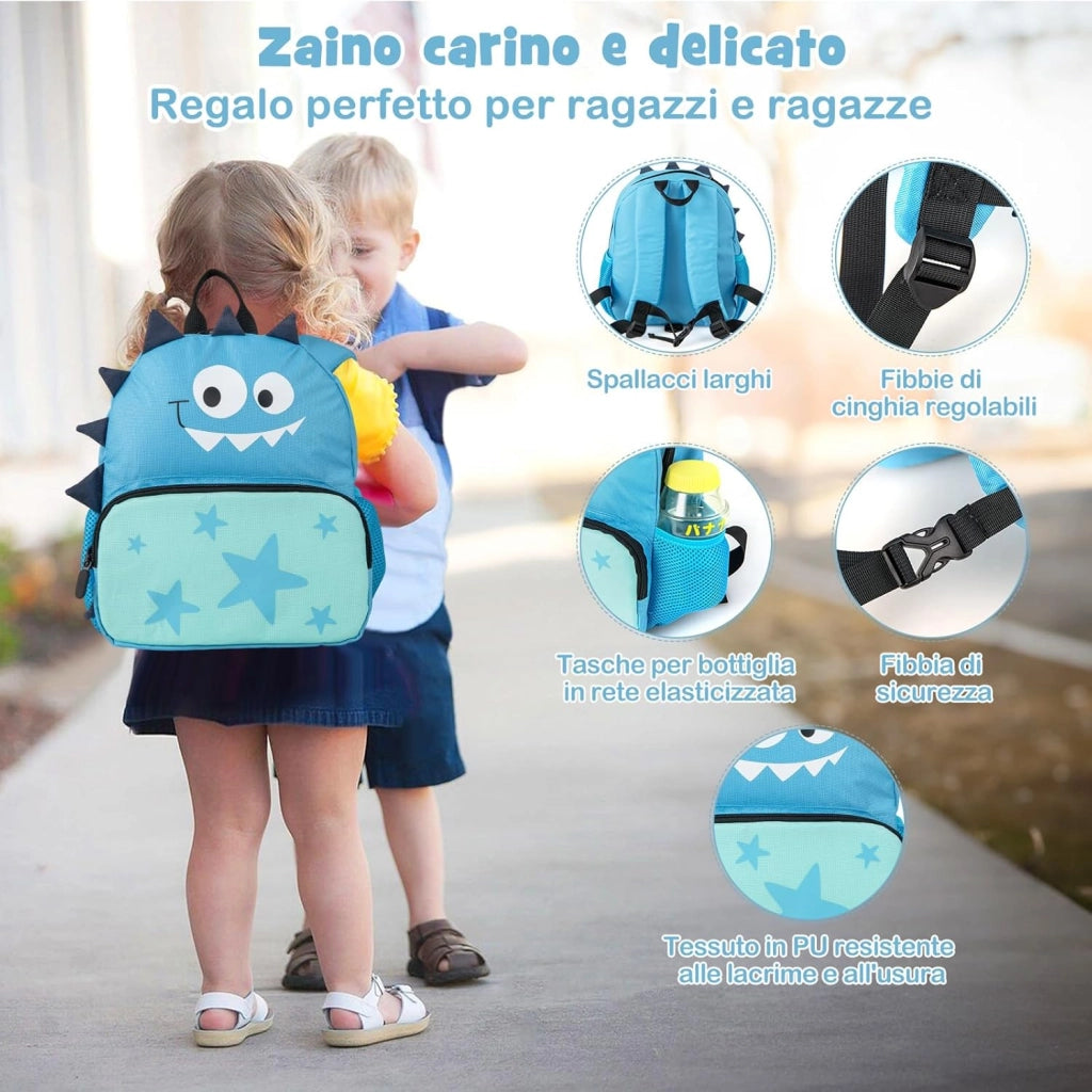 Valigia Cavalcabile per Bambini, 18" Valigia+ 12" Zaino,2 Pezzi, Trolley Bambini Bagaglio a Mano con Ruote Girevoli e Maniglia Retrattile, 2 Cingie Multiuso (Modello 8)