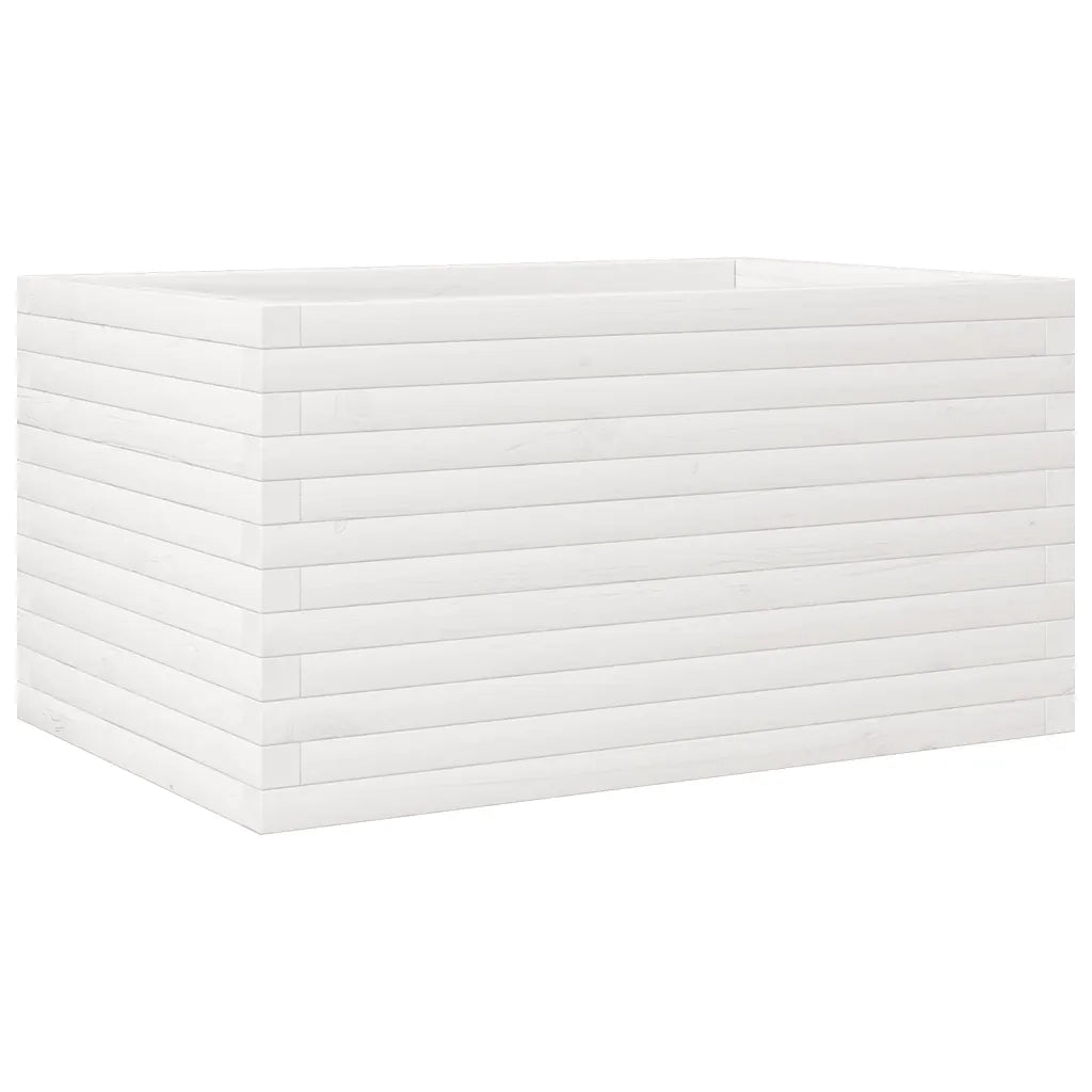 vidaXL Fioriera da Giardino Bianca 90x60x45,5cm Legno Massello di Pino