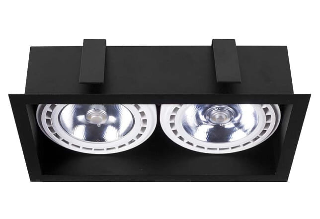 Nowodvorski Downlight faretto incasso doppio nero metallo 9416