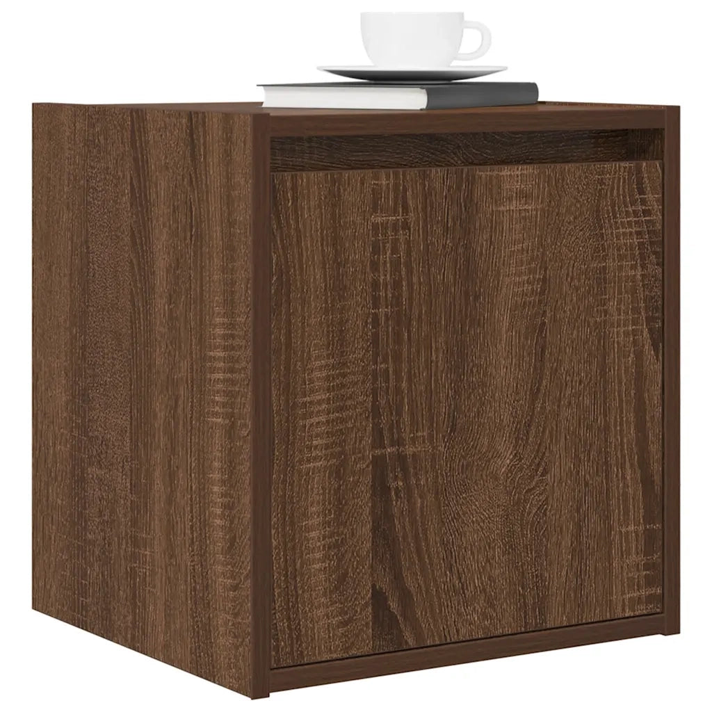 Comodino a Muro Rovere Marrone 38x34x40 cm 861241