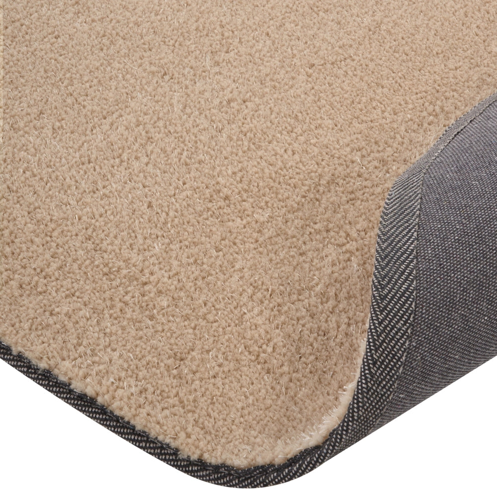 Tappeto in poliestere a pelo lungo tuftato a macchina 140 cm beige sabbia stile moderno