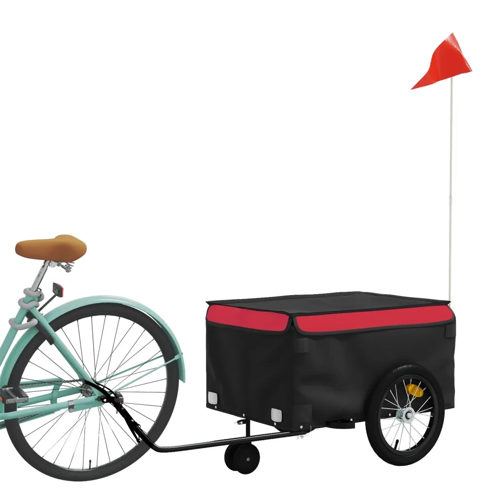Rimorchio da Bici Nero e Rosso 45 kg in Ferro CFW2389080