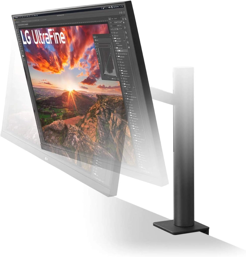 32UN880 ERGO Monitor 32 pollici UltraHD 4K LED IPS HDR, 3840x2160, AMD FreeSync 60Hz, HDMI 2.0, Display Port 1.4, USB-C, USB Hub, Speaker Stereo 10W, Flicker Safe, Stand ERGO, Nero