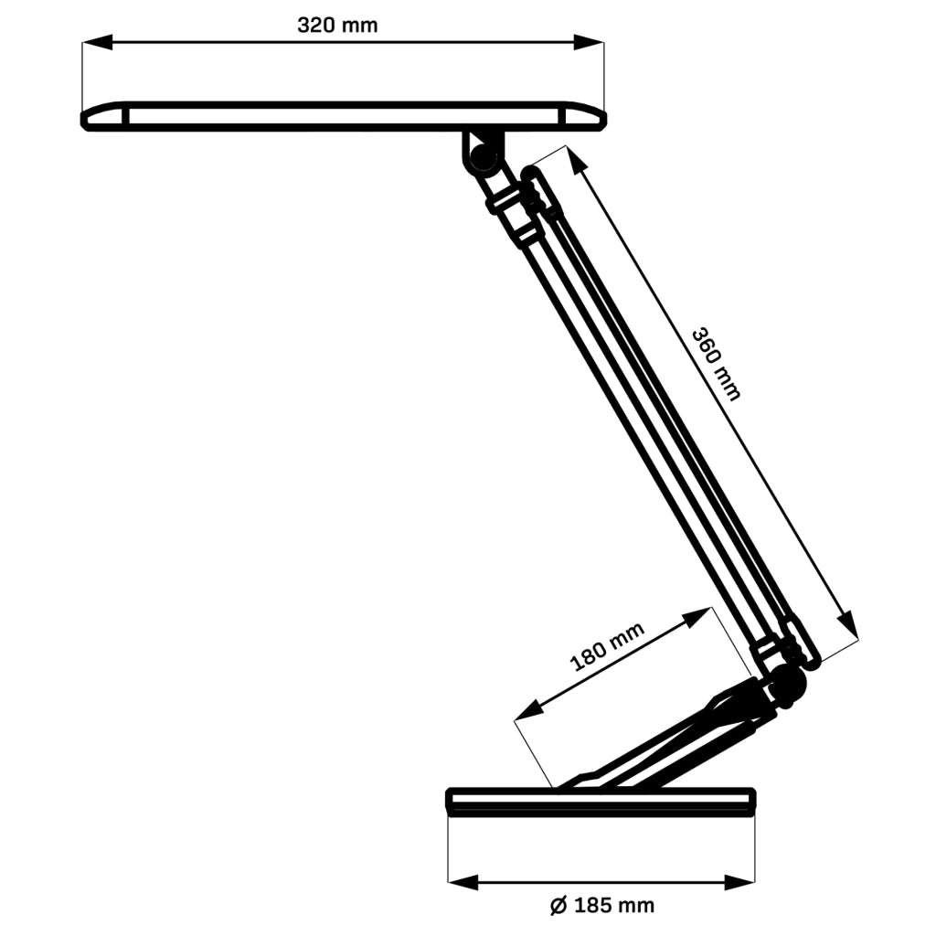 Lampada da scrivania LED Polux Optimum 7W USB 3000-6000K