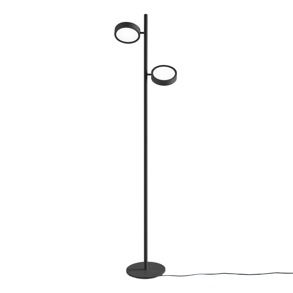 Lampada da Terra GPIN20 - Piantana 36W 2345lm LED 3000K Orientabile in Alluminio Nero Opaco - Gealuce