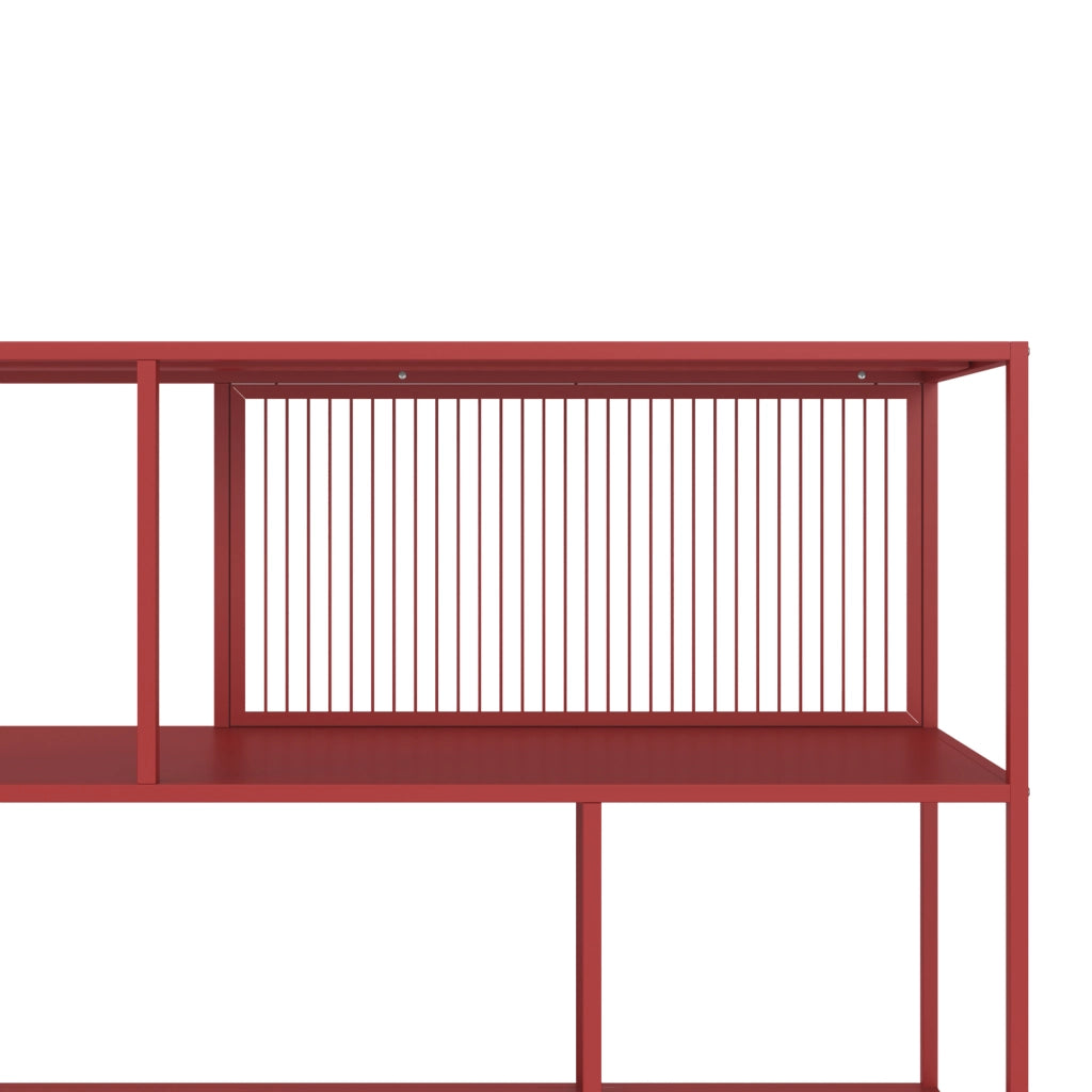 Scaffale in metallo rosso carminio EMILIA
