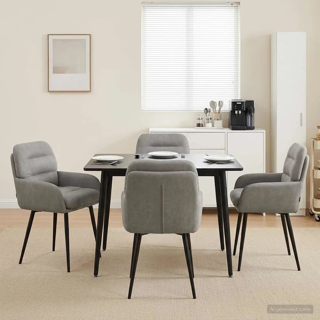 Sedie da pranzo 4 pcs Velluto (V) Grigio Chiaro 3428237