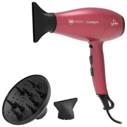 Ga.ma GH0501 Comfort Halogen 5D Asciugacapelli 2200 W Tecnologia Alogena Ozono Ion 2 velocita' 3 temperature diffusore incluso colore Rosso