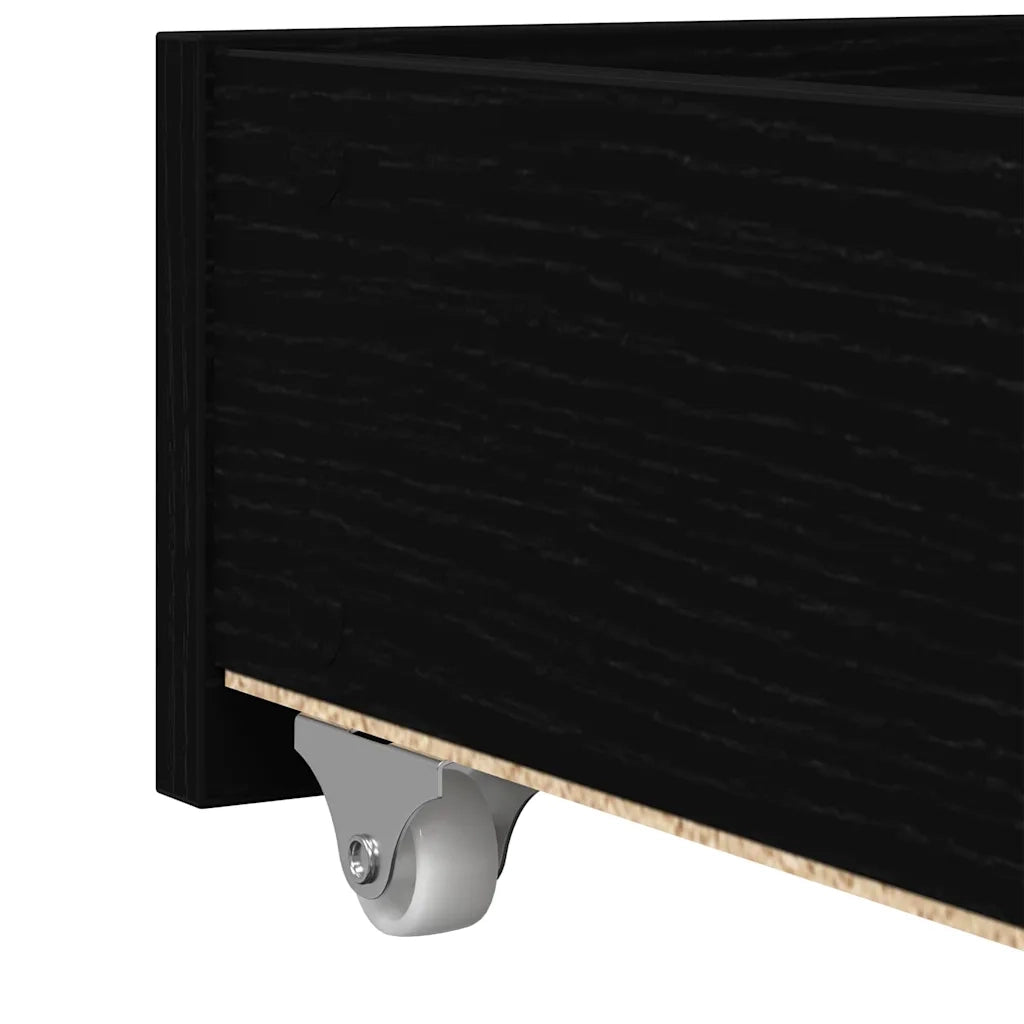 Daybed con testiera Rovere Nero 100 x 200 cm Legno multistrato 3333986