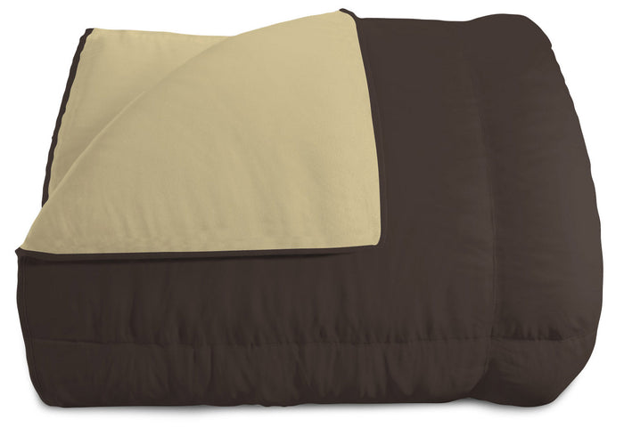 Trapunta Invernale 1 Piazza e Mezzo Doubleface 300gr Marrone/Panna