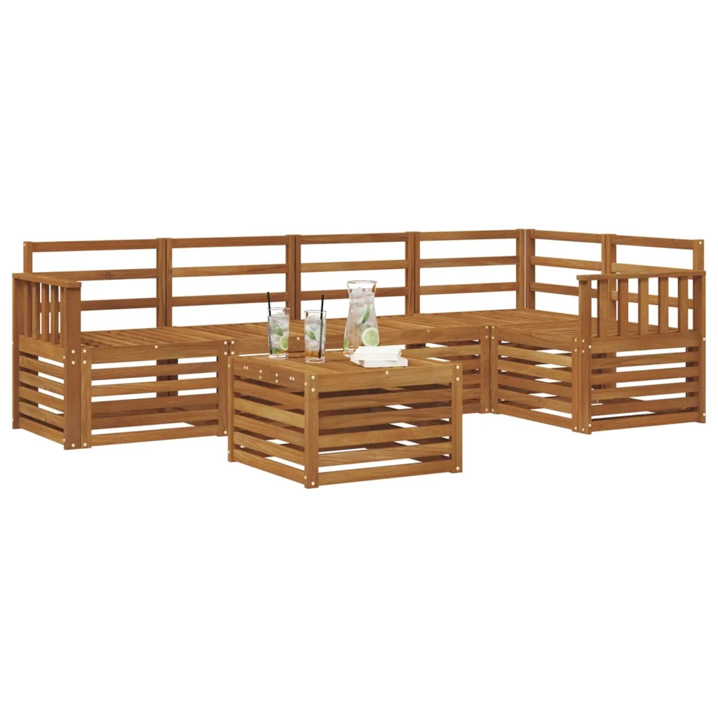 Set divani Naturale Legno di Acacia Massello 3374839