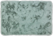 Tappeto da bagno 40 x 60 cm - Piuma di zucchero morbida azzurro menta - Lavabile e antiscivolo