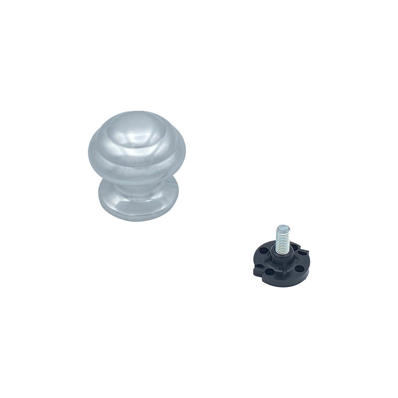 Pomolo fisso per porta SAGUATTI 178/60AB in alluminio argento lucido