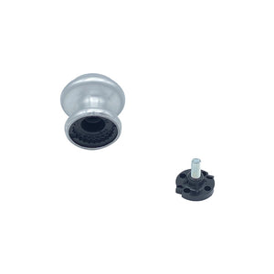 Pomolo fisso per porta SAGUATTI 178/60AB in alluminio argento lucido