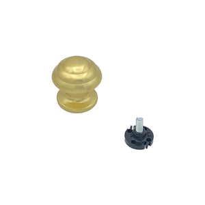 Pomolo fisso per porta SAGUATTI 178/60BB in alluminio oro lucido