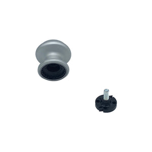 Pomolo fisso per porta SAGUATTI 178/60EB in alluminio argento satinato