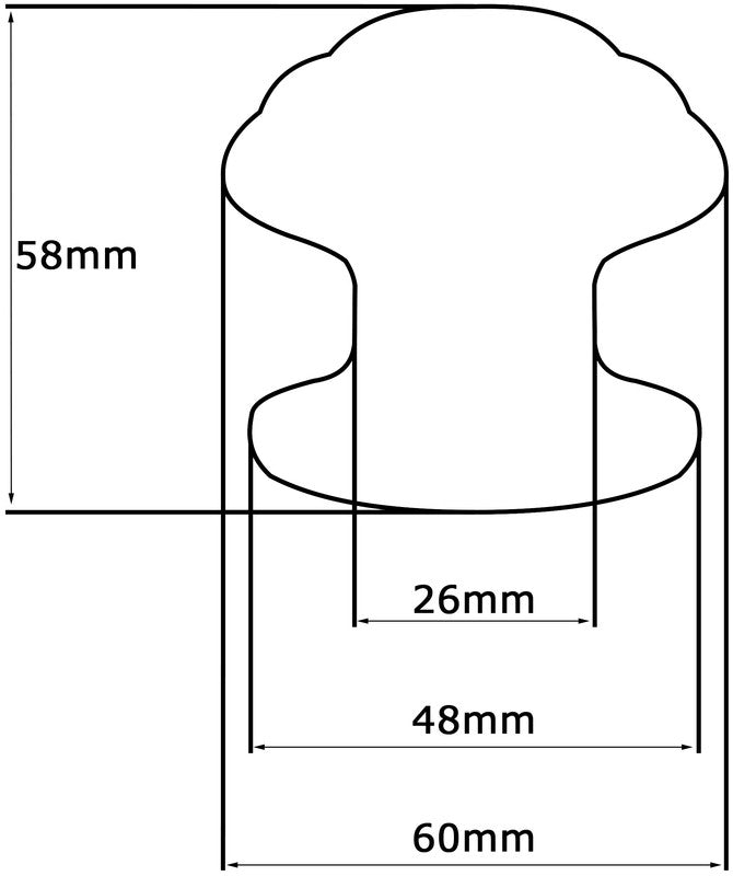 Pomolo fisso per porta SAGUATTI 178/60FB in alluminio oro satinato