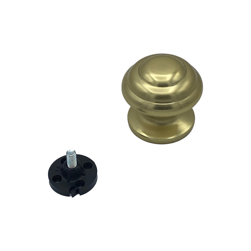 Pomolo fisso per porta SAGUATTI 178/70BB in alluminio oro lucido