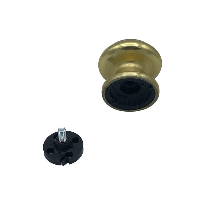 Pomolo fisso per porta SAGUATTI 178/70BB in alluminio oro lucido