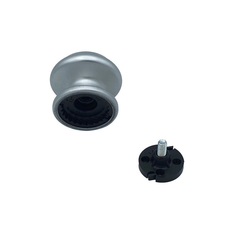 Pomolo fisso per porta SAGUATTI 178/70EB in alluminio argento satinato