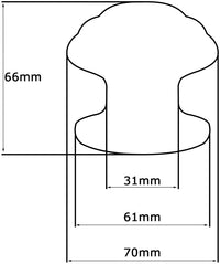 Pomolo fisso per porta SAGUATTI 178/70IB in alluminio marrone opaco