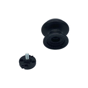 Pomolo fisso per porta SAGUATTI 178/70ZB in alluminio nero opaco