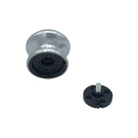 Pomolo fisso per porta SAGUATTI 178/80AB in alluminio argento lucido