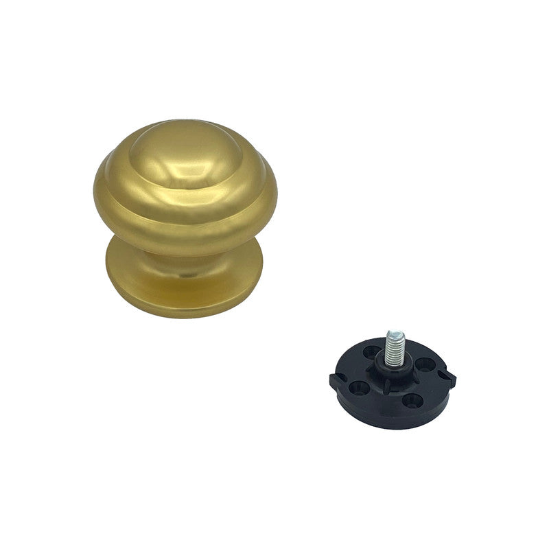 Pomolo fisso per porta SAGUATTI 178/80BB in alluminio oro lucido