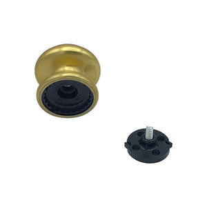 Pomolo fisso per porta SAGUATTI 178/80BB in alluminio oro lucido