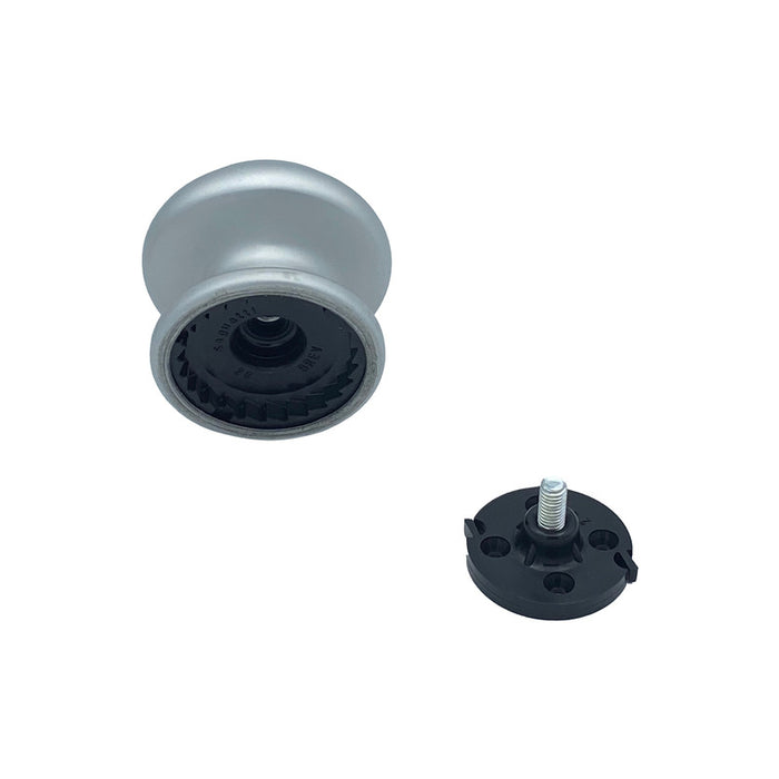 Pomolo fisso per porta SAGUATTI 178/80EB in alluminio argento satinato