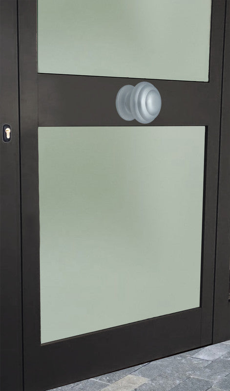 Pomolo fisso per porta SAGUATTI 178/80EB in alluminio argento satinato