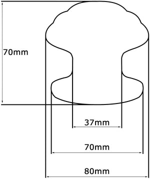 Pomolo fisso per porta SAGUATTI 178/80EB in alluminio argento satinato