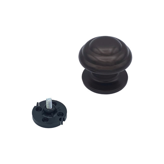 Pomolo fisso per porta SAGUATTI 178/80IB in alluminio marrone opaco