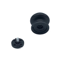 Pomolo fisso per porta SAGUATTI 178/80ZB in alluminio nero opaco