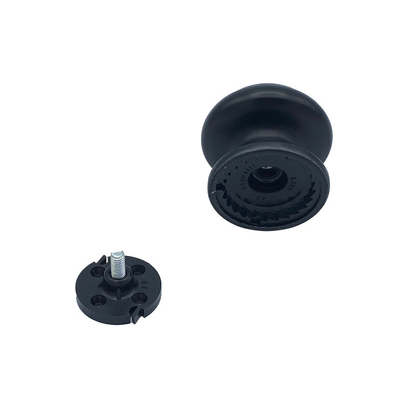 Pomolo fisso per porta SAGUATTI 178/80ZB in alluminio nero opaco