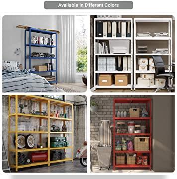 SCAFFALE IN METALLO MARTELLATO ETTORE KIT BULLONI 100X40X H187 CM CON 5 SCAFFALI