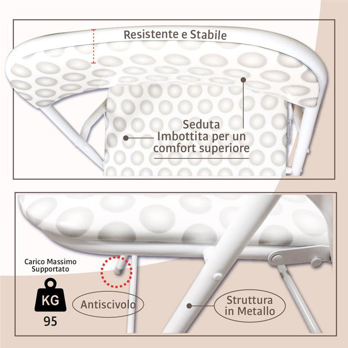MAURY'S SEDIA PIEGHEVOLE SALVASPAZIO GOLF BIANCA