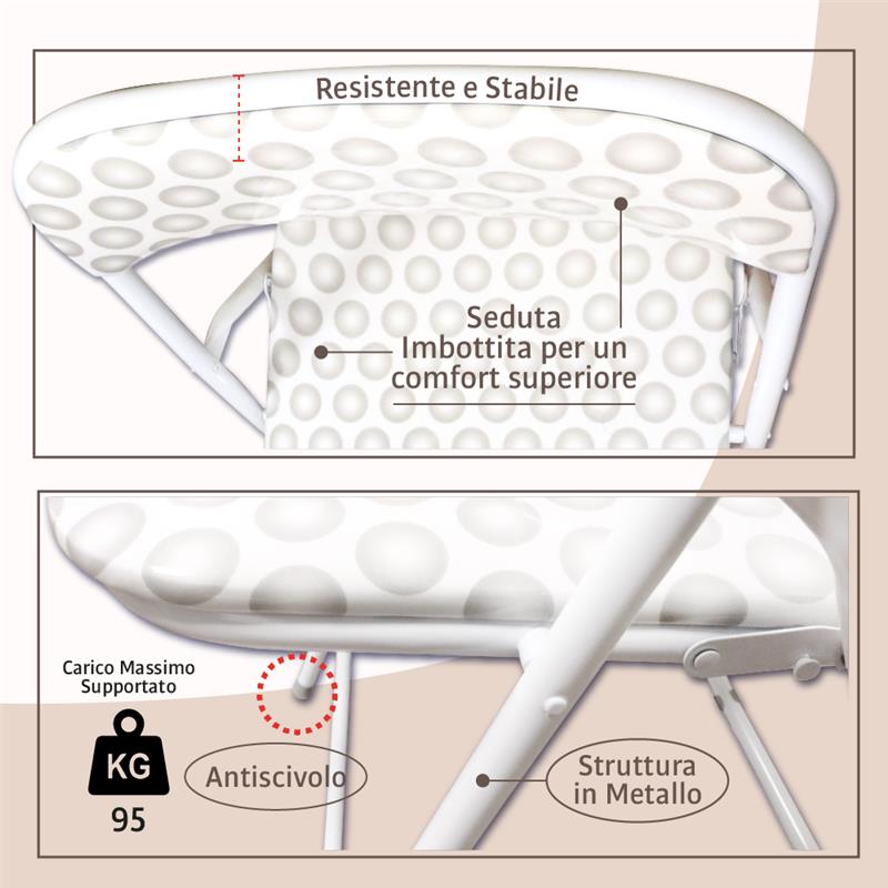 MAURY'S SEDIA PIEGHEVOLE SALVASPAZIO GOLF BIANCA