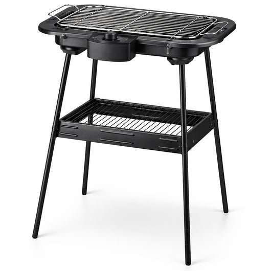 Barbecue Elettrico 2in1 Grill da Tavolo e da Terra con Supporto BBQ 2000W