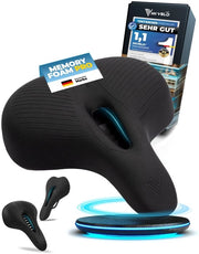 Sella da bicicletta Comfort PRO con schiuma di drenaggio | Sella da bicicletta per donne | Sella da bicicletta per uomini, confortevole e ergonomico (Stad)